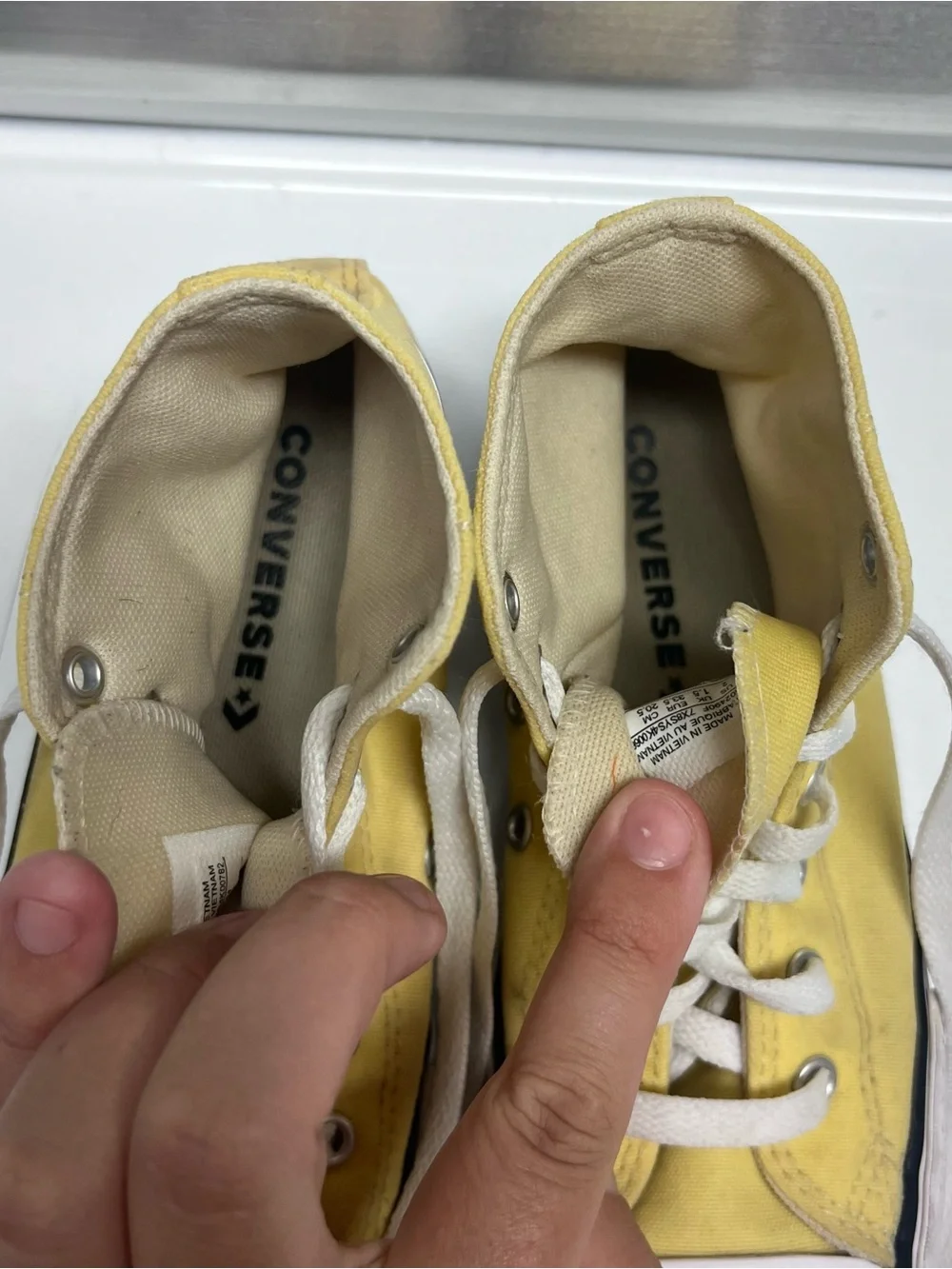 Converse Kids Yellow High-Top All Star Sneakers Size 2 US Kids